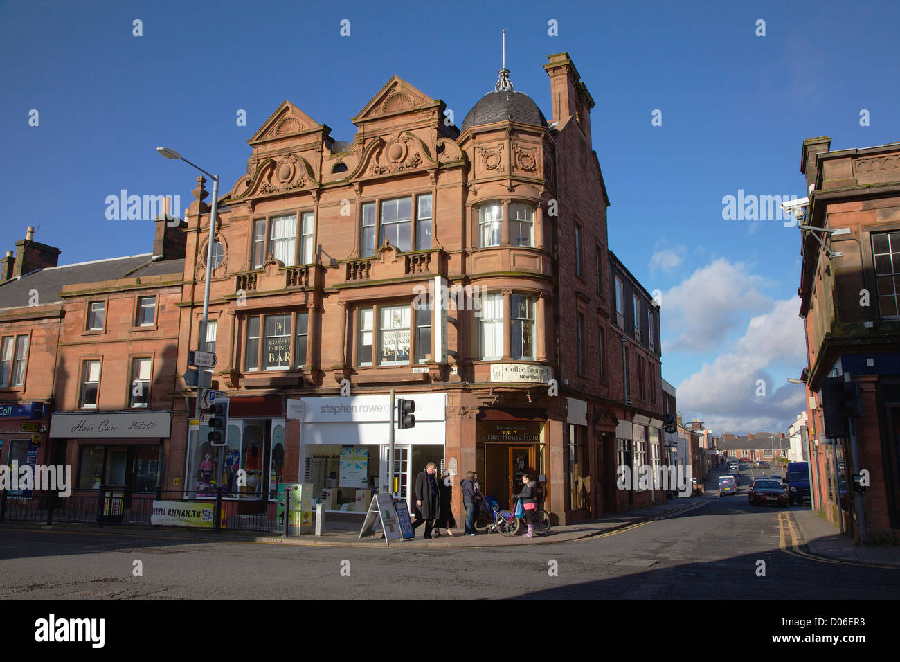 High Street Annan Dumfries and Galloway, Schottland Stockfoto