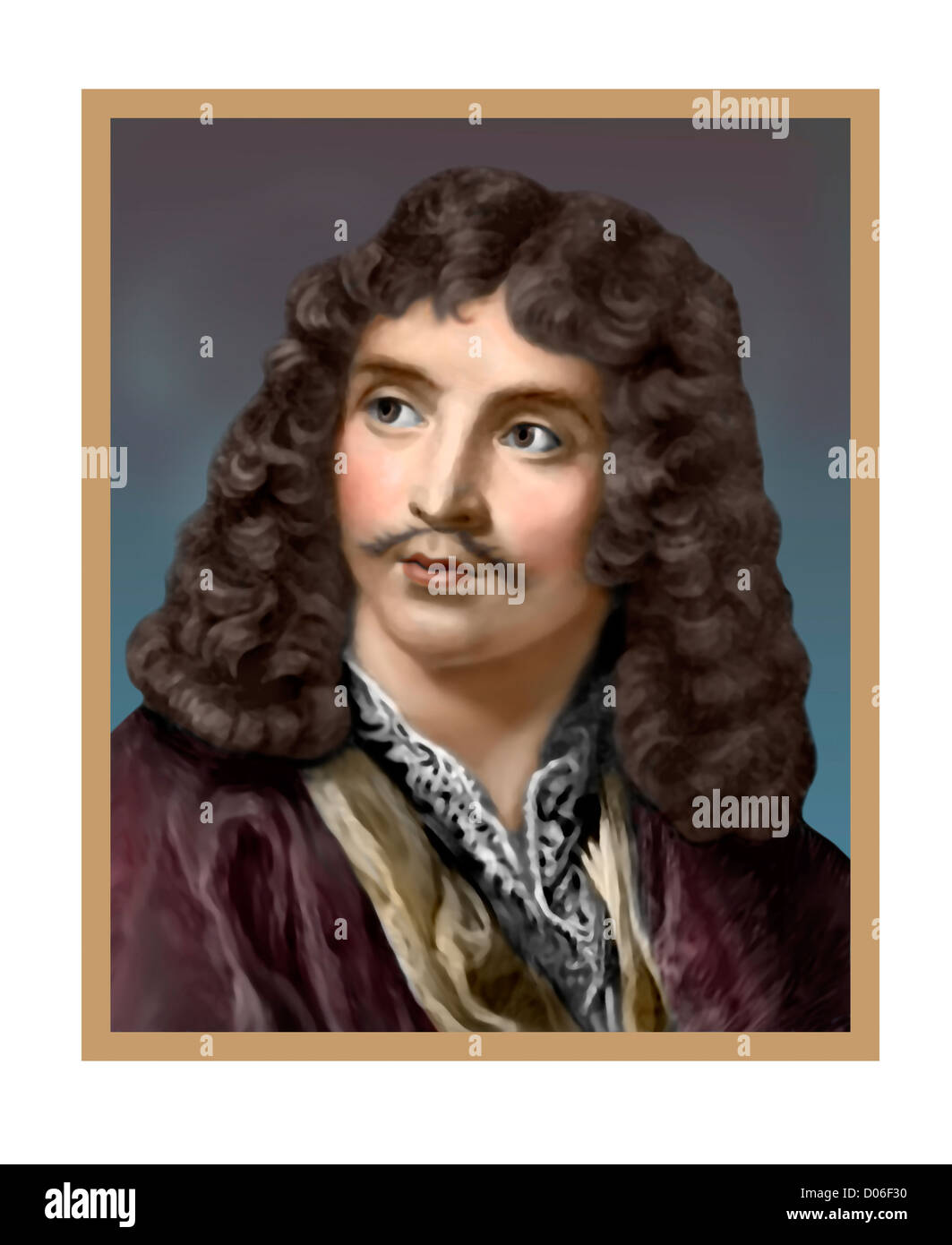Französischer Dramatiker Molière 1622 1673 Stockfoto