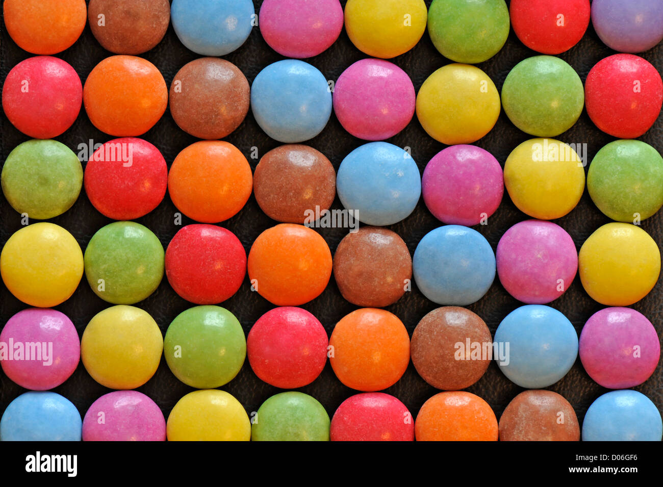 Nahaufnahme von Smarties Süßigkeiten Stockfoto