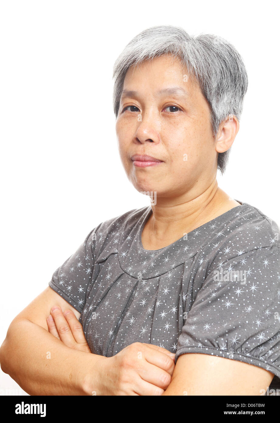 Reife Frau in Asien Stockfoto