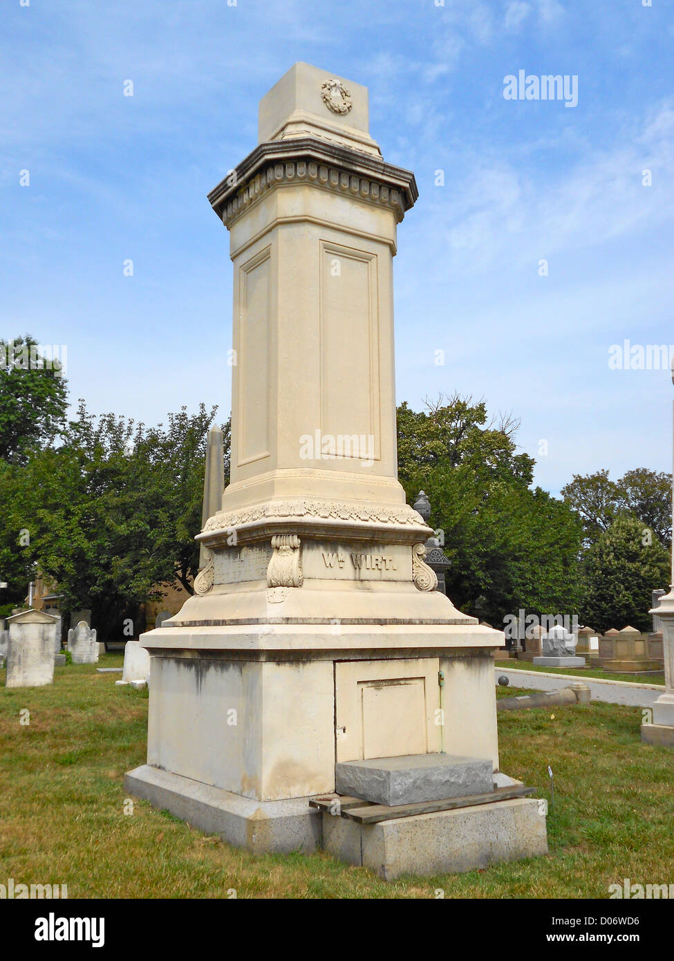 Wirt-Tresor, mit den Überresten von William Wirt, US Attorney General in der Congressional Cemetery, Washington, DC Stockfoto