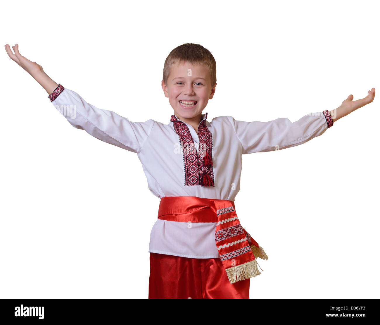 Gruß ukrainischen Jungen Stockfoto
