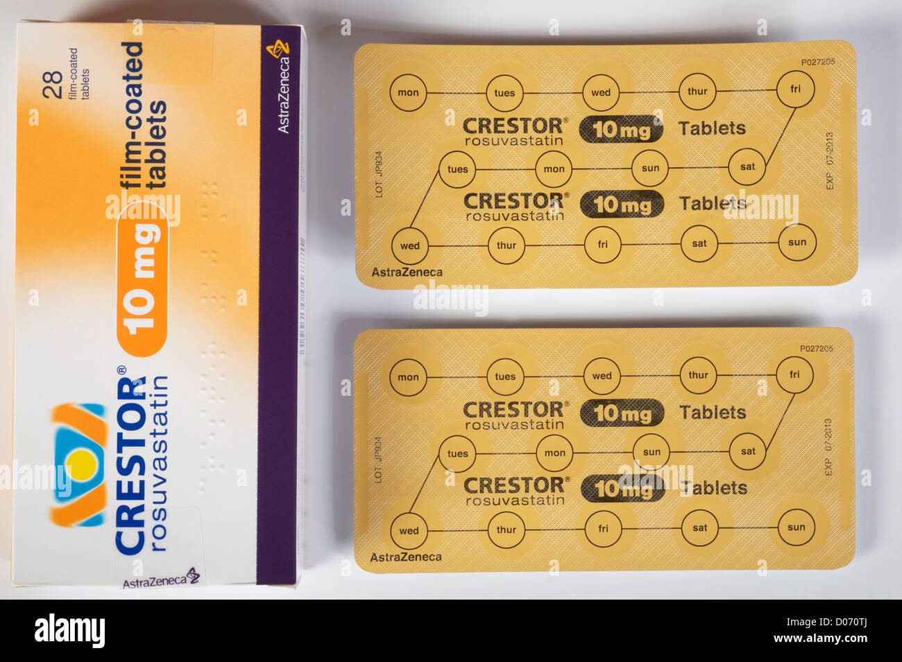 Rosuvastatin (vermarktet von AstraZeneca als Crestor) Stockfoto