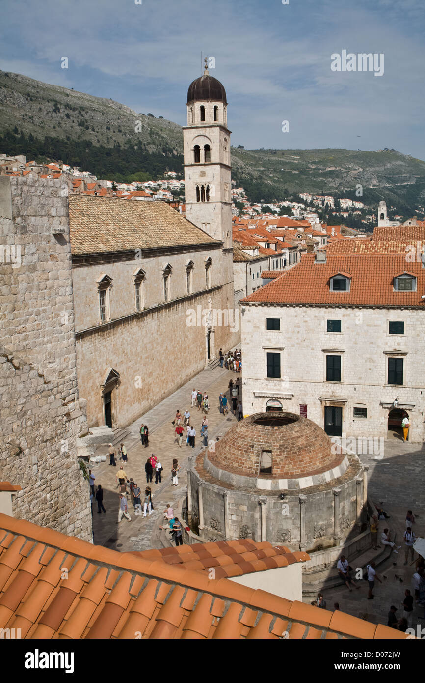 Blick über die Altstadt von Dubrovnik. Stockfoto