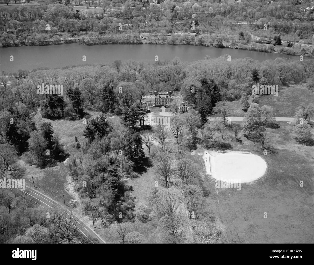 Mount Pleasant Herrenhaus – auf Mt. kurze Straße, in der Nähe von East Reservoir Drive in Fairmount Park, Philadelphia, Pennsylvania. Stockfoto