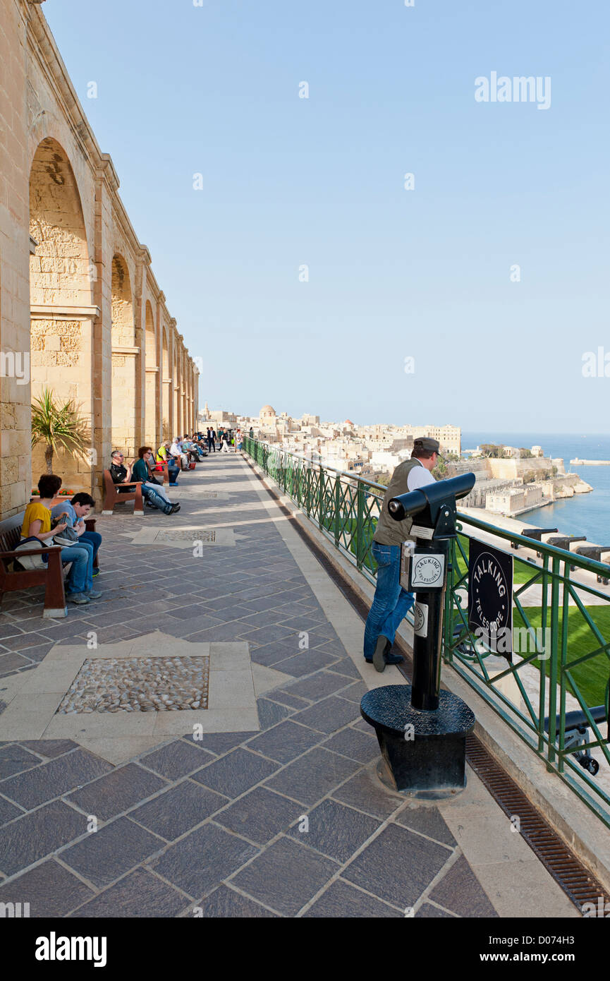 Upper Barrakka Gardens, Malta Stockfoto
