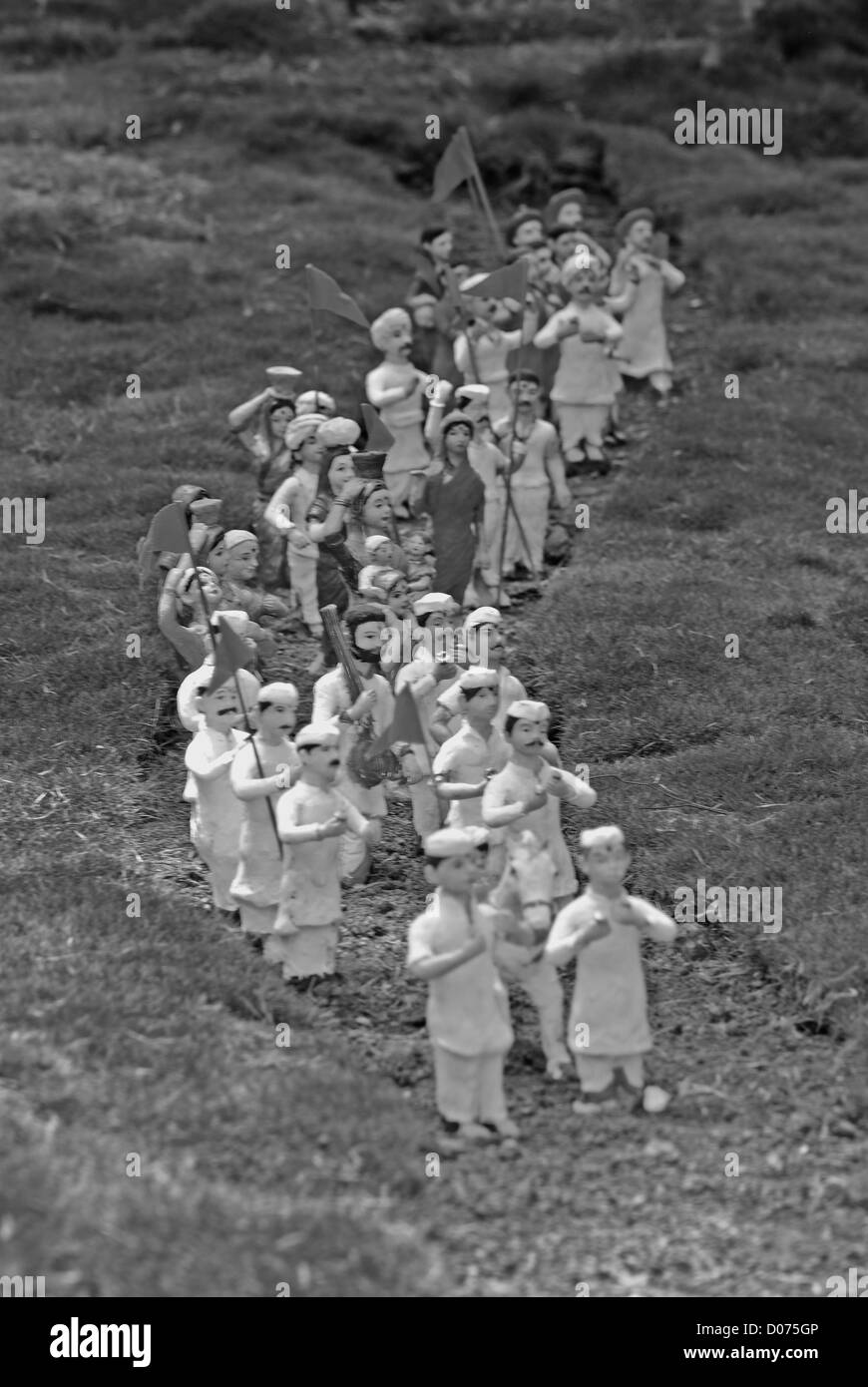 Miniatur der Wanderer, Palakhi, Indien Stockfoto