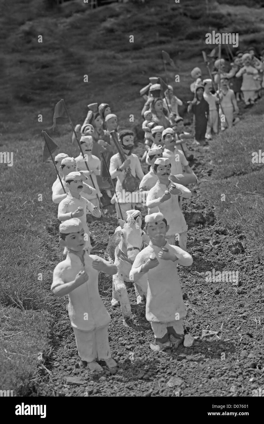 Miniatur der Wanderer, Palakhi, Indien Stockfoto