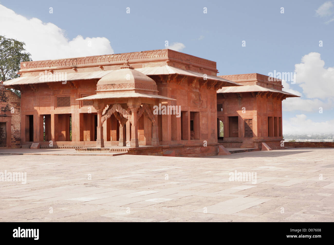 Treasury-Kiosk (Sitz des Astrologen), Fatehpur Sikri, Uttar Pradesh, Indien Stockfoto