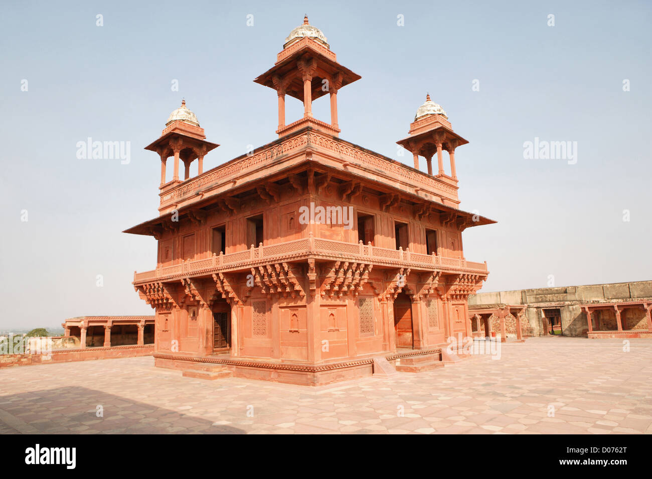 Diwan-i-Khas, Halle der privaten Audienz des Kaisers Akbar, Fatehpur Sikri, Uttar Pradesh, Indien, UNESCO-Weltkulturerbe. Stockfoto