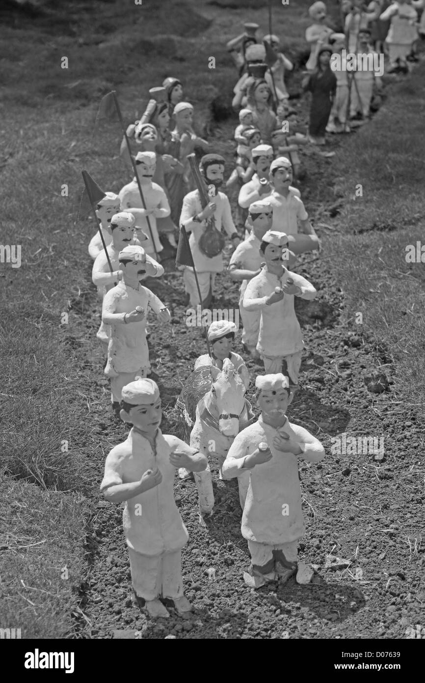 Miniatur der Wanderer, Palakhi, Indien Stockfoto