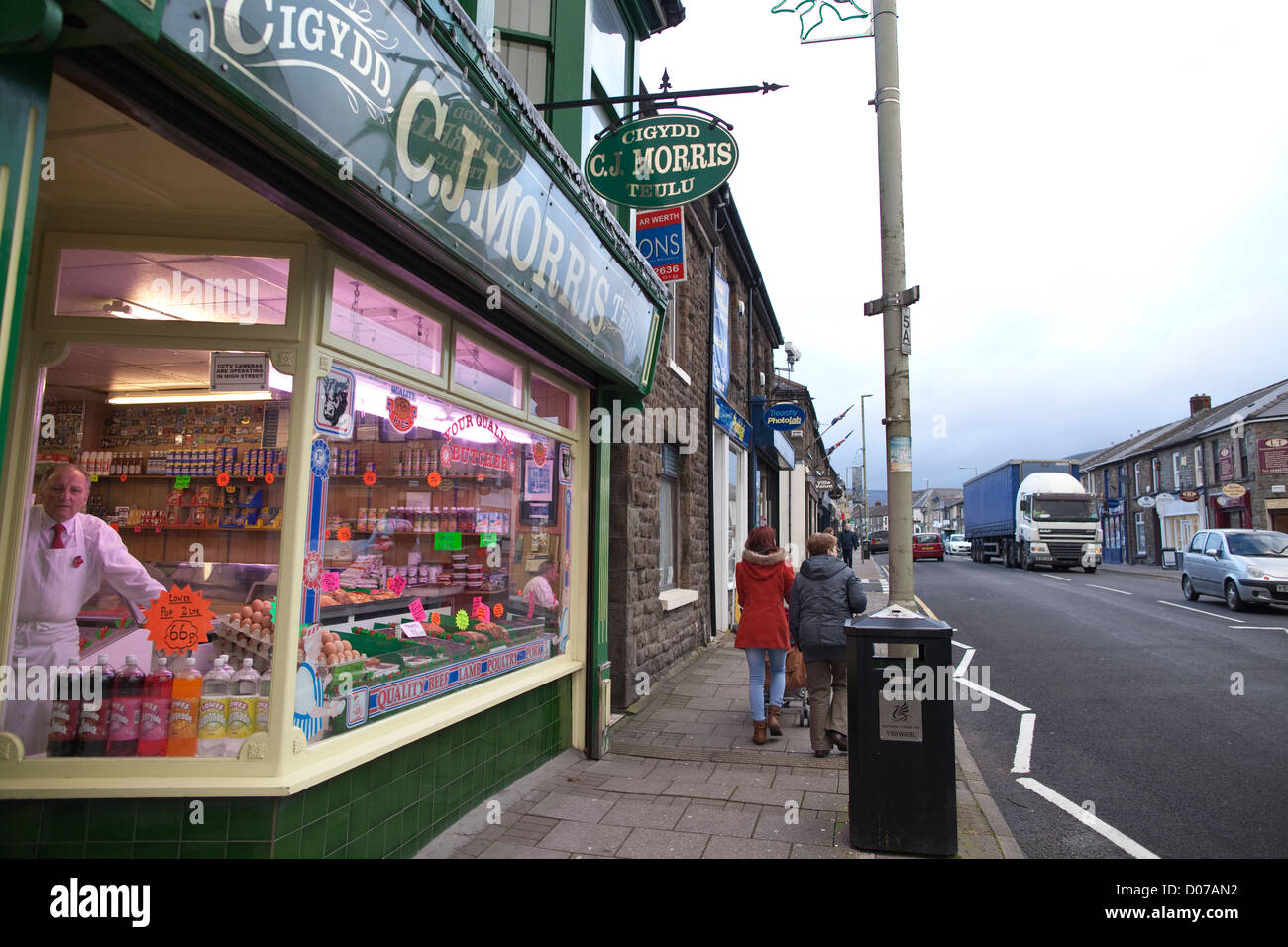 Treorchy Stadt, in der Rhondda Valley Region von Süd-Wales, Vereinigtes Königreich Stockfoto