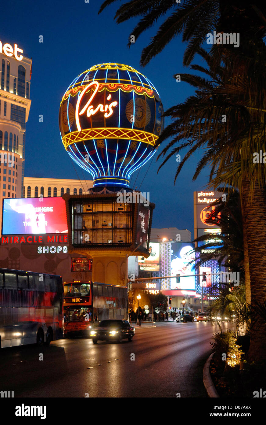 Der Strip von Las Vegas Stockfoto