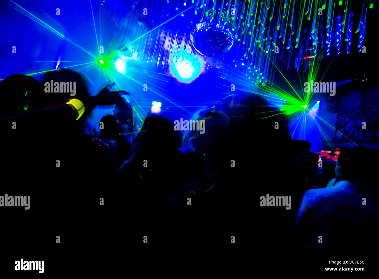 Nachtclub, Licht, Laser, Stockfoto