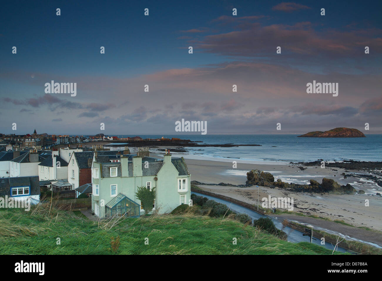 North Berwick und Craigleith von Castle Hill, North Berwick, East Lothian Stockfoto