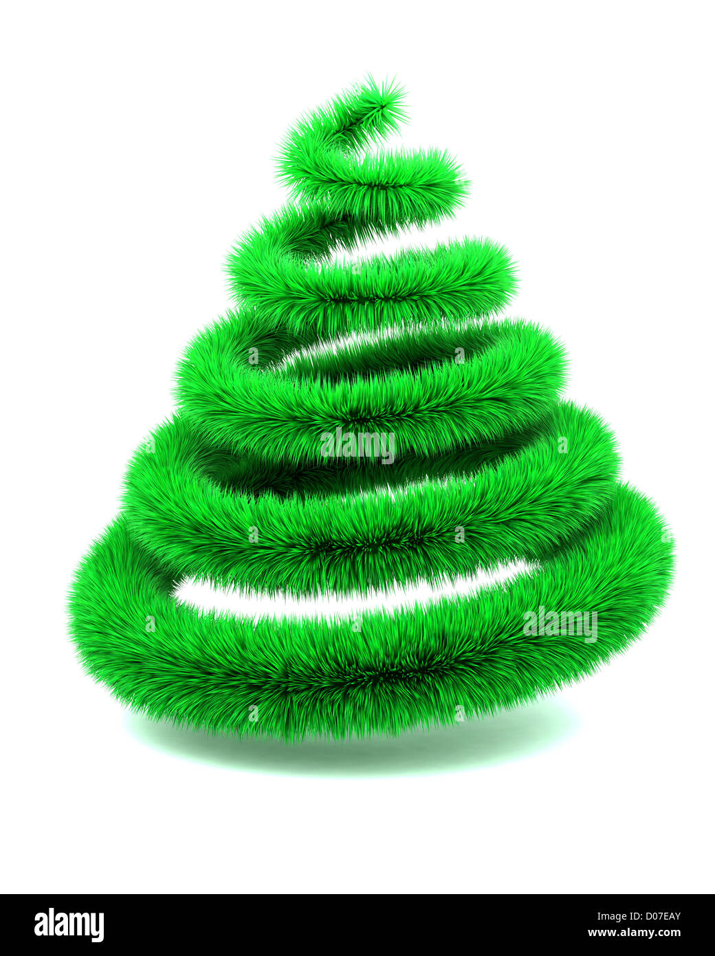 3D Render von einem pelzigen abstrakter Weihnachtsbaum Stockfoto