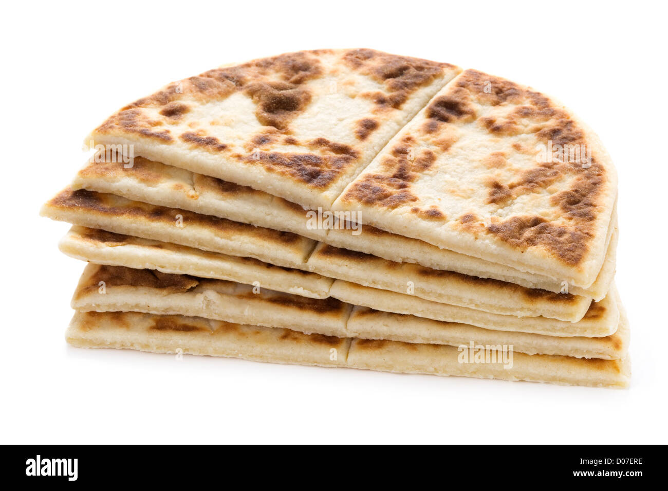 Kartoffelkuchen oder Tattie Kuchen isoliert auf weißem Hintergrund Stockfoto