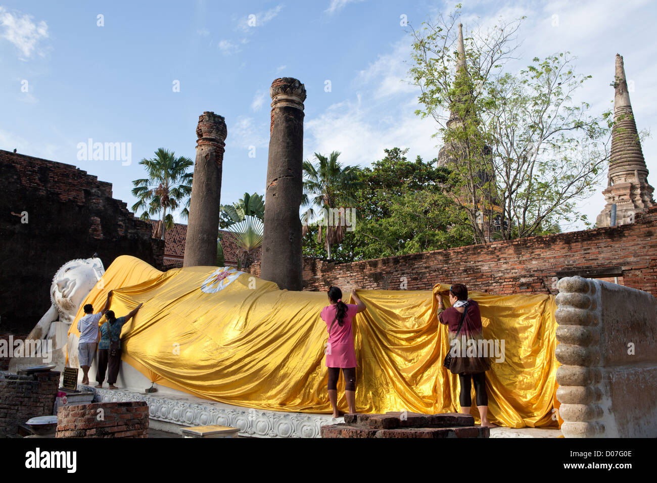 Wat Yai Chai Mongkons oder die "große Kloster glücklicher Sieg" in Ayutthaya Stockfoto