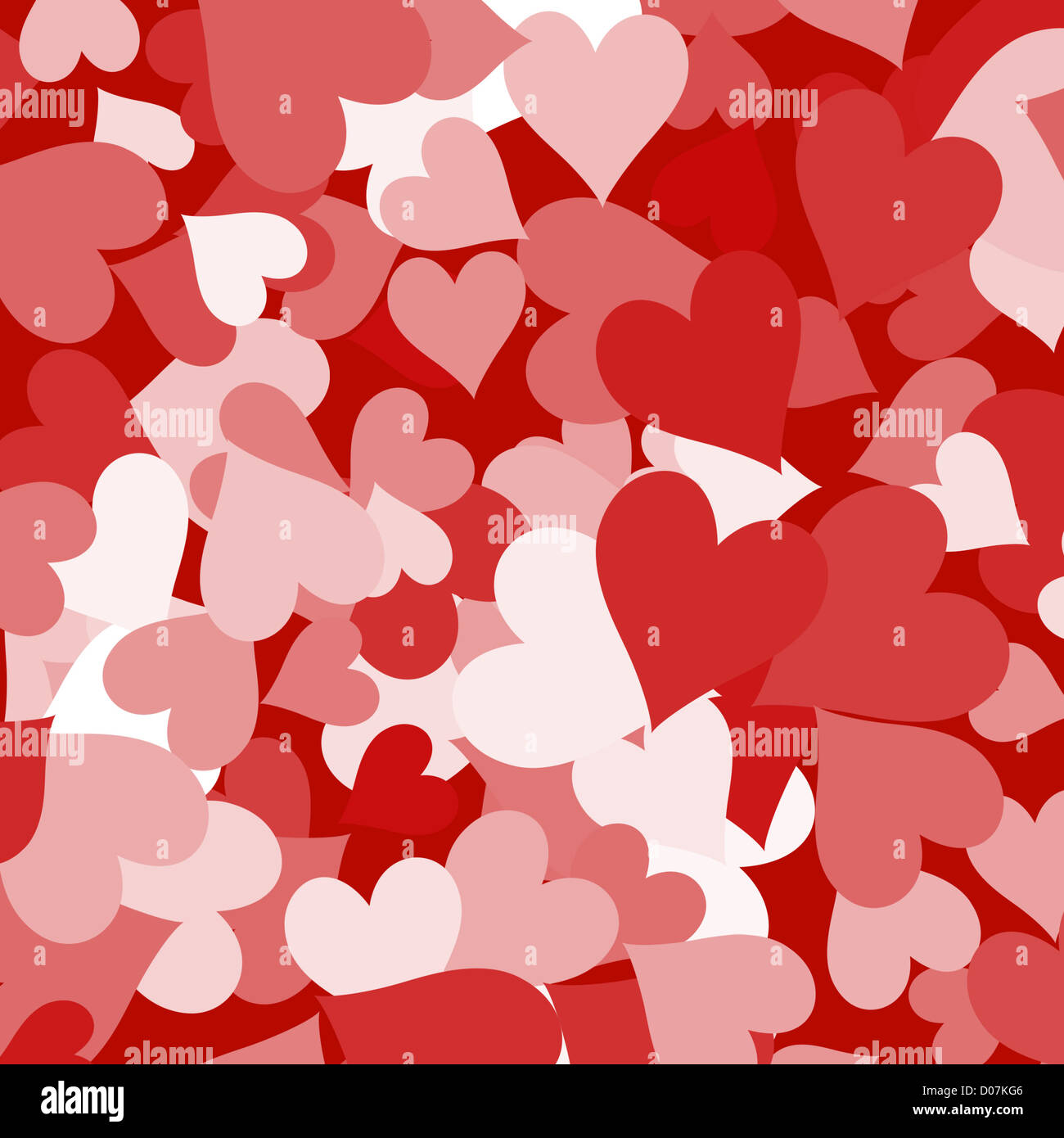 Papierhintergrund Herzen rote Formen zeigen Liebe Romantik und Valentinstag Stockfoto