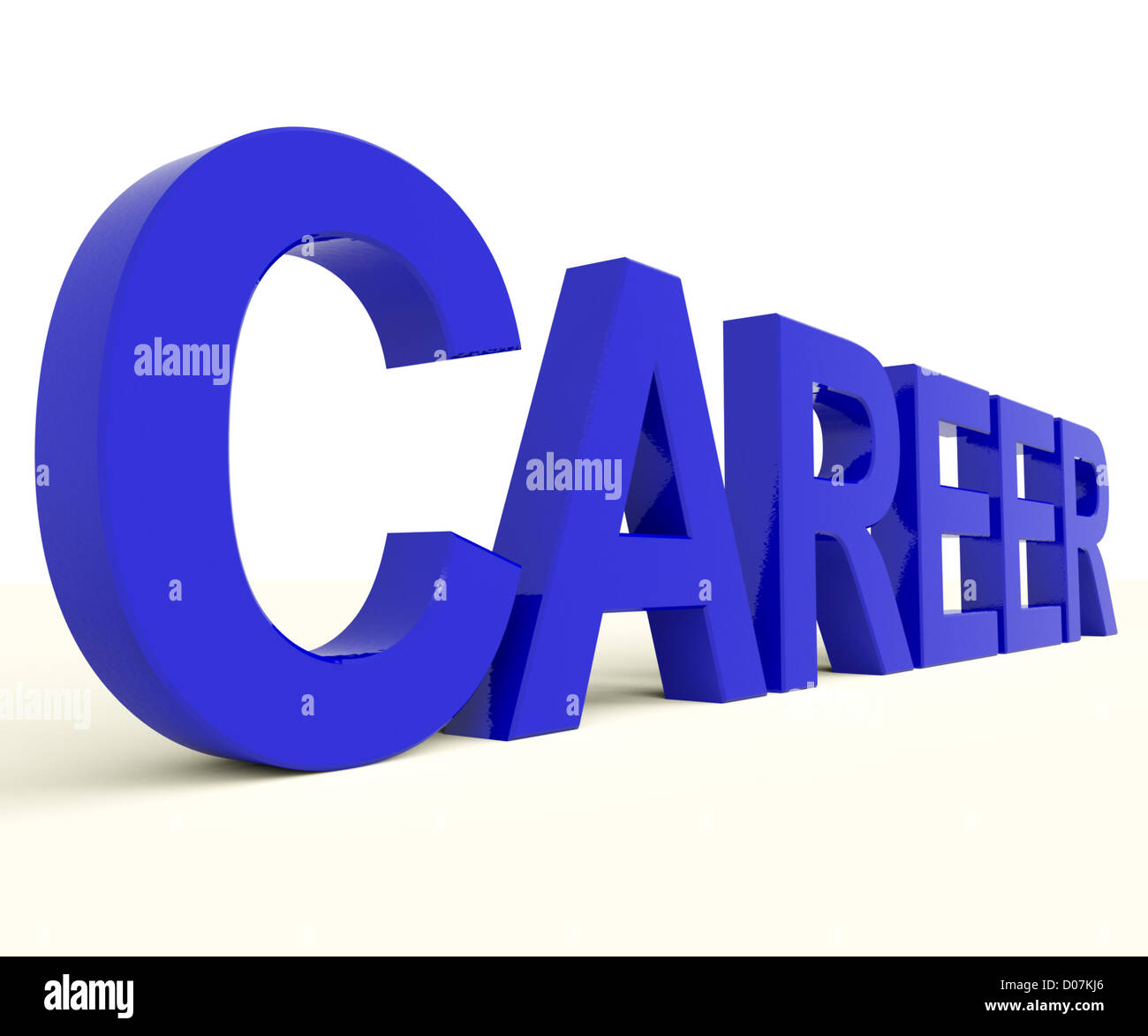 Karriere-Wort, Chancen auf dem Arbeitsmarkt und Beruf Wahl darstellt Stockfoto