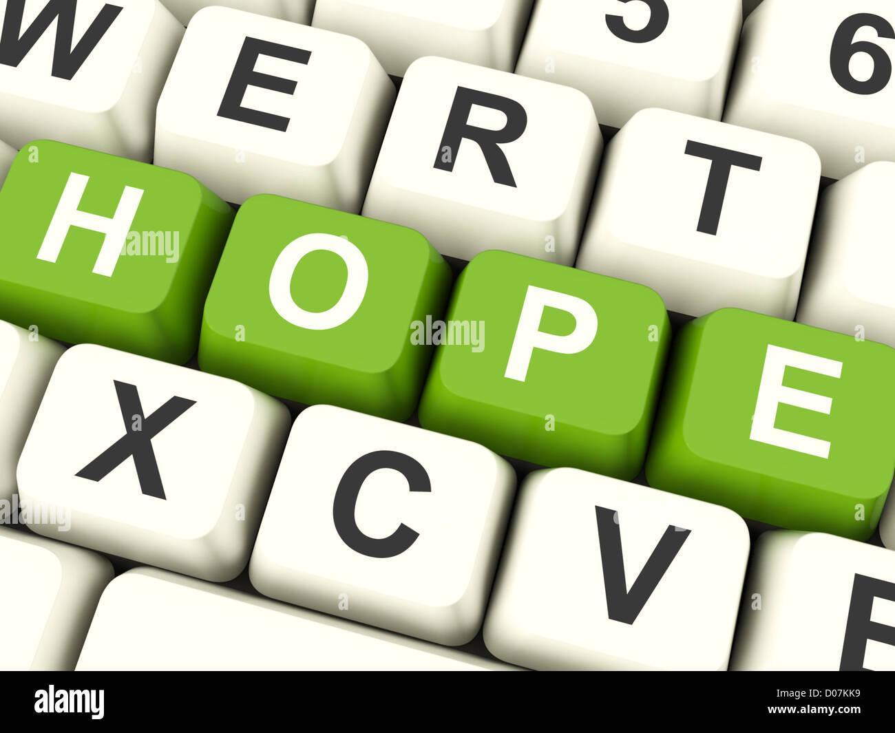Hoffe Computer Schlüssel als Symbol der Wunsch und der Hoffnung Stockfoto