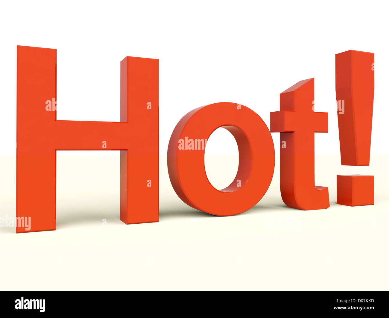 Heiße Wort als Symbol für Gewürze oder Wärme Stockfoto