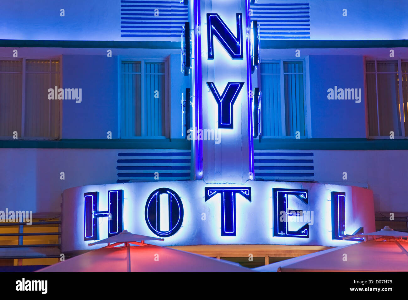 Art Deco Colony Hotel am Ocean Drive, South Beach, Miami Beach City, Florida, USA Stockfoto