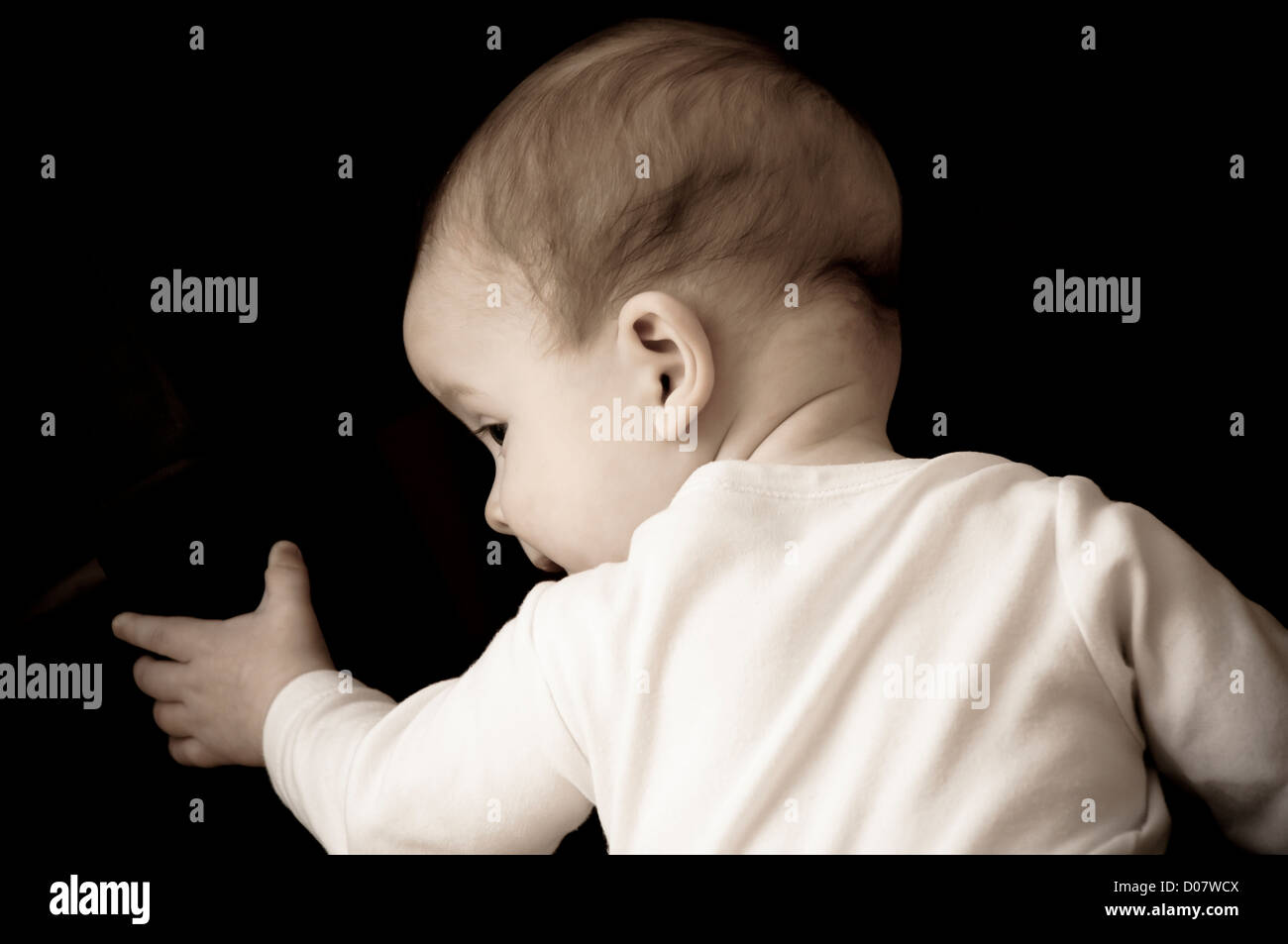 Junge baby jungen im Alter von 8 Monaten Stockfoto