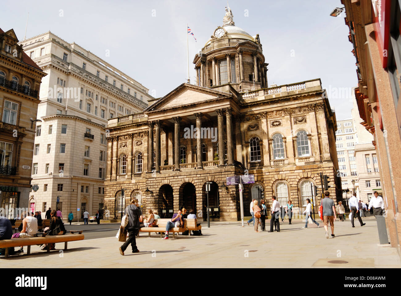 Liverpool Town Hall befindet sich an der Kreuzung von Dale & Schloss Straßen. Stockfoto