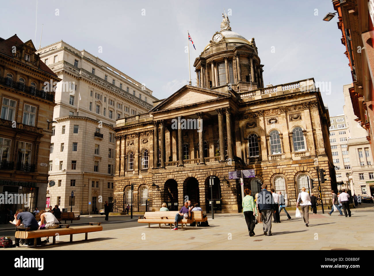 Liverpool Town Hall befindet sich an der Kreuzung von Dale & Schloss Straßen. Stockfoto