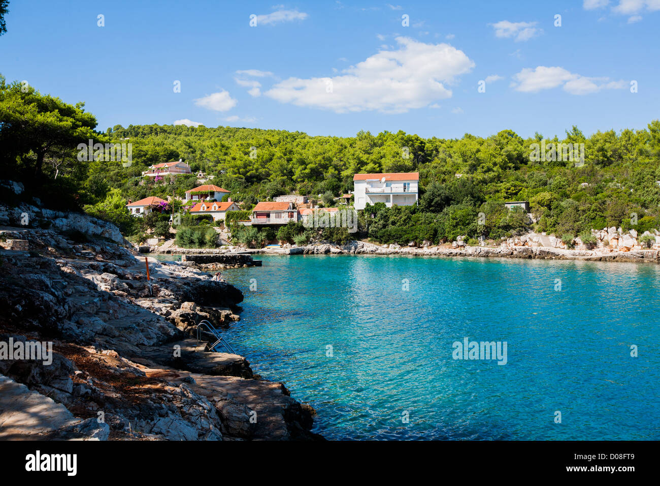 Mala Basina Stadt auf der Insel Hvar, Kroatien Stockfoto