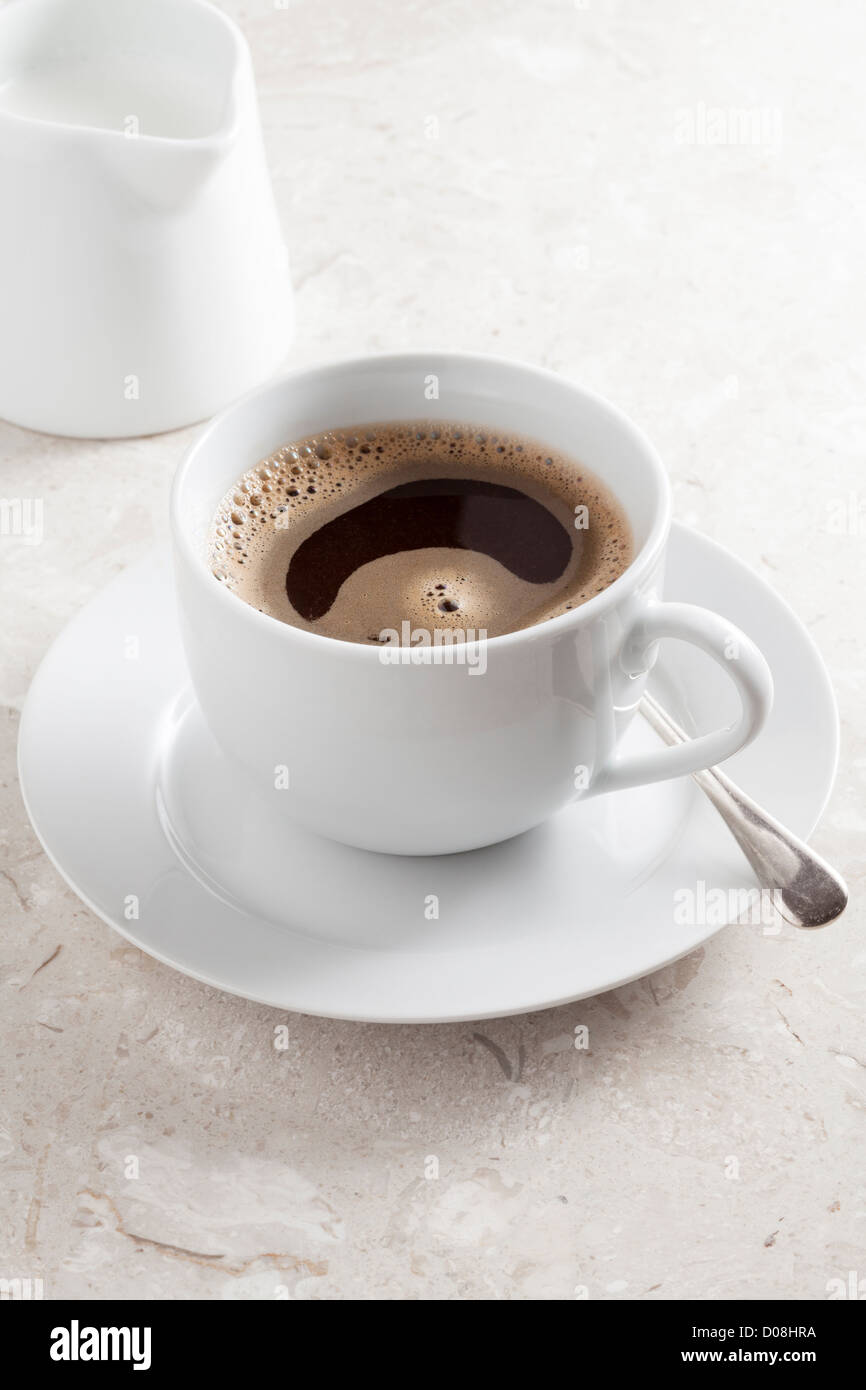 Tasse schwarzer Kaffee Stockfoto