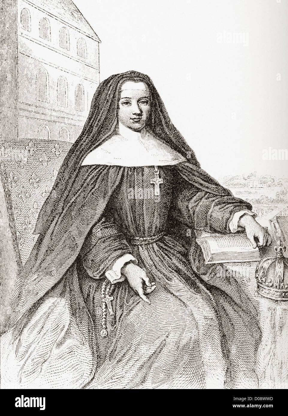 Louise Adélaïde d'Orléans, 1698 – 1743. Äbtissin von Chelles. Stockfoto