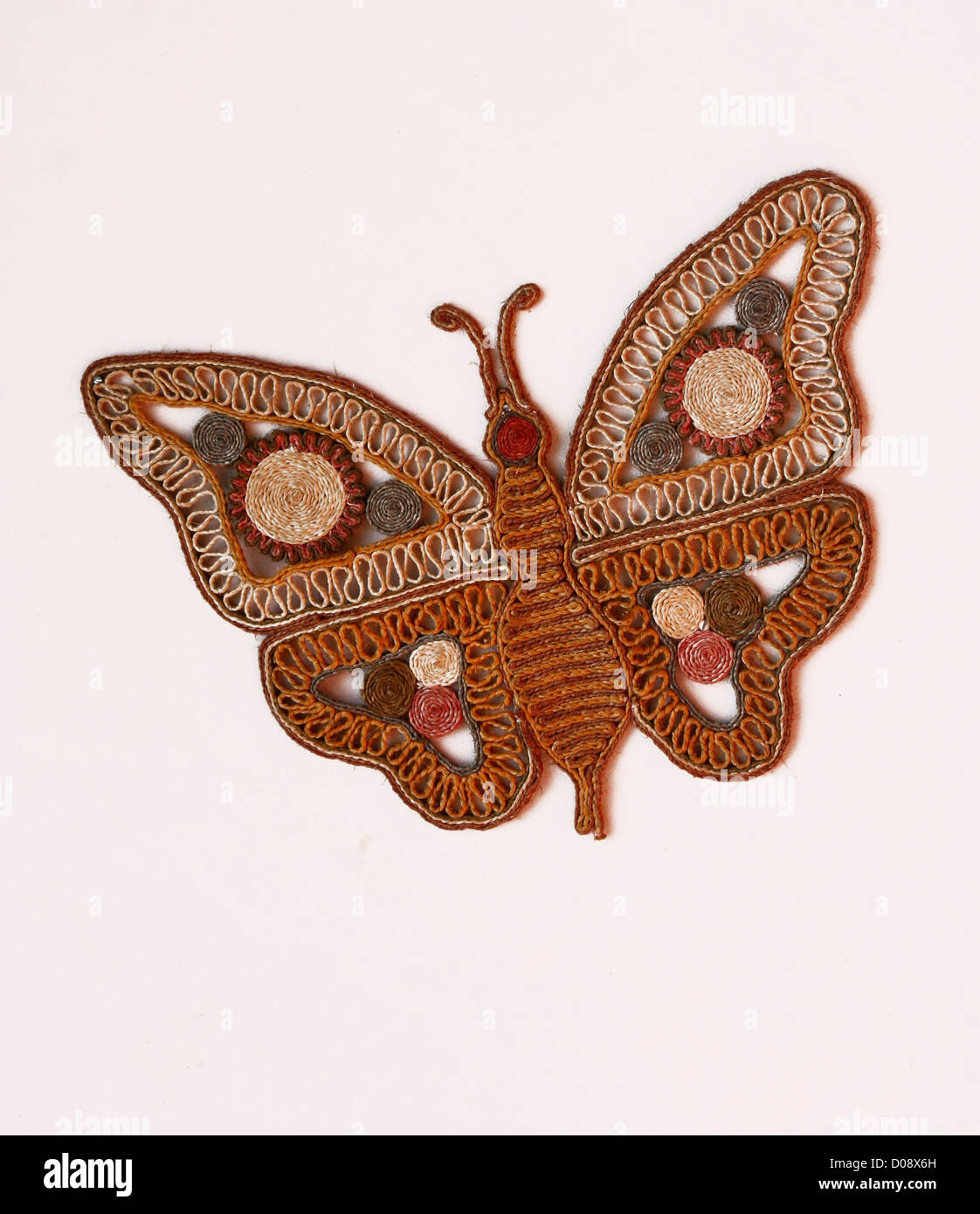 Ein Schmetterling Muster Design Kunsthandwerk an Wand Stockfoto