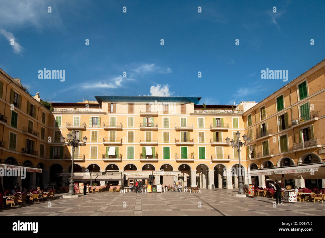 Mallorca Plaza Mayor Major in Palma De Mallorca im alten Zentrum Stockfoto