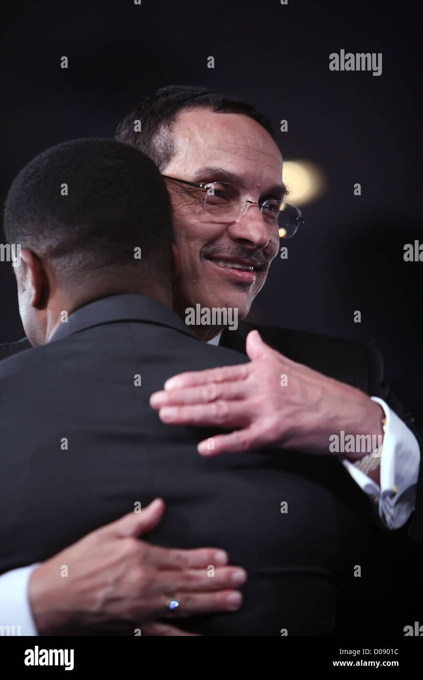 DC Bürgermeister Elect Vincent Gray statt 21. jährlichen Fightnight im Washington Hilton Washington DC, USA - 11.11.10 Stockfoto