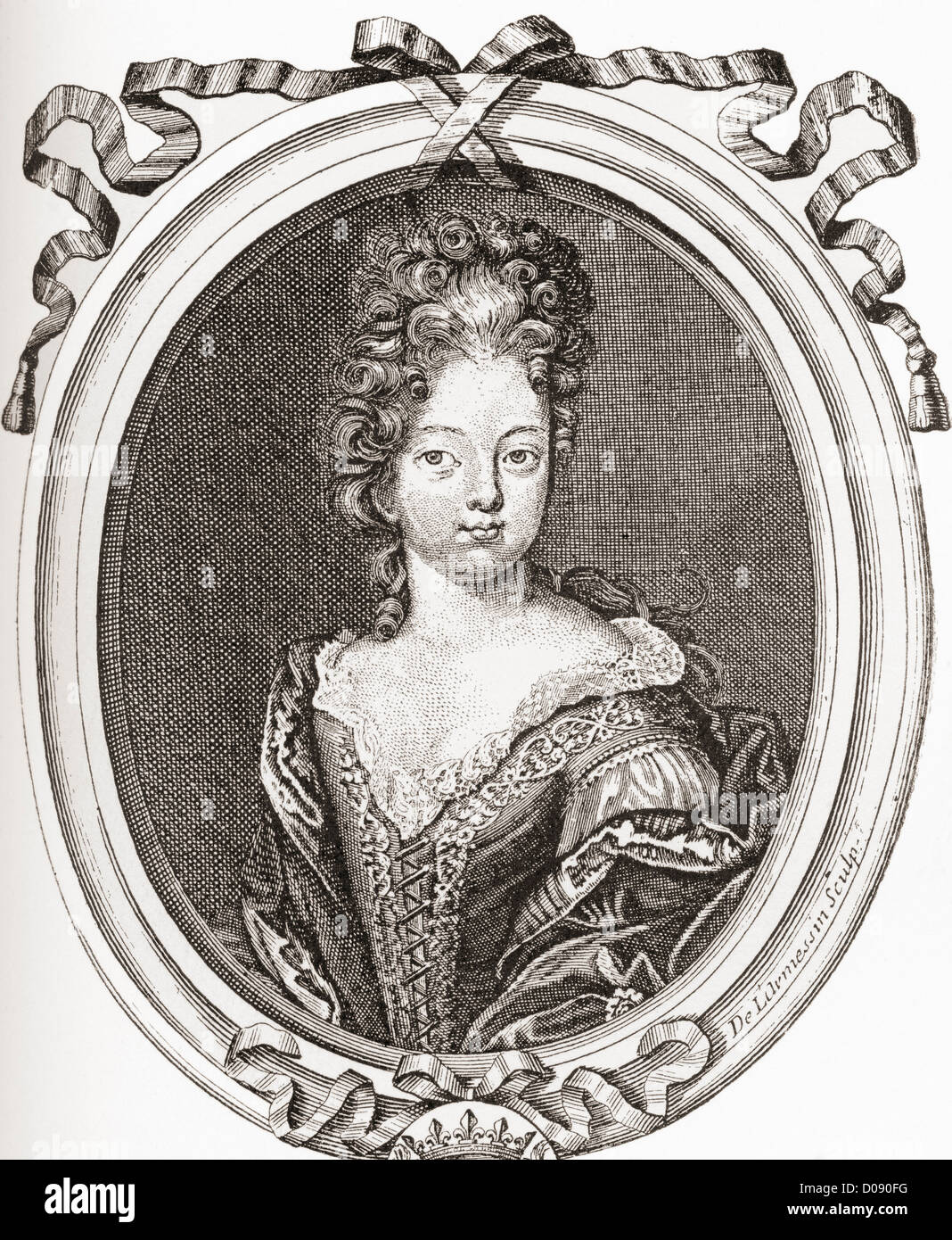 Louise Françoise de Bourbon, Légitimée de France, Herzogin von Bourbon, Prinzessin von Condé, 1673 – 1743. Stockfoto
