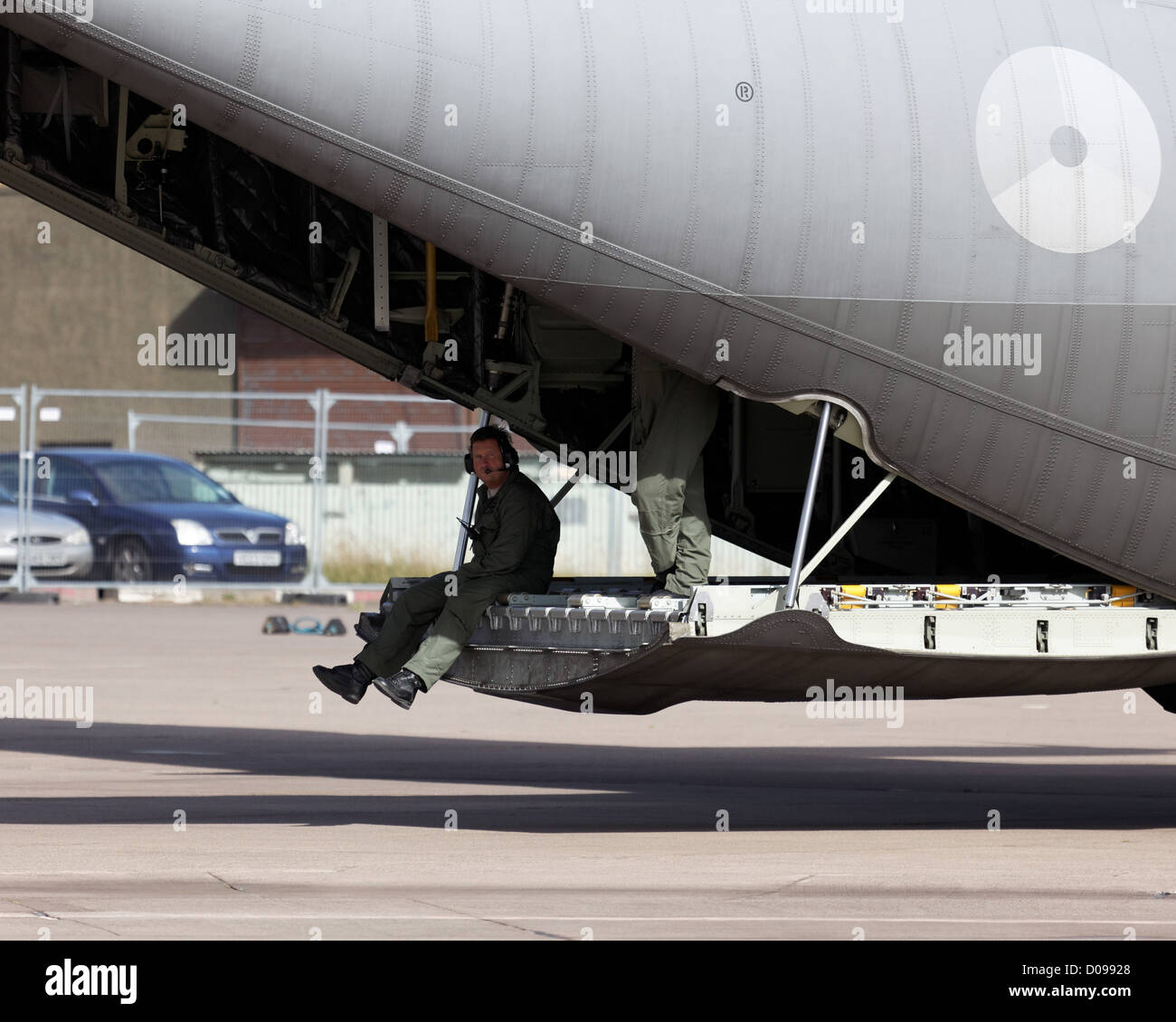 Last Meister ruht vor dem Take-off Stockfoto