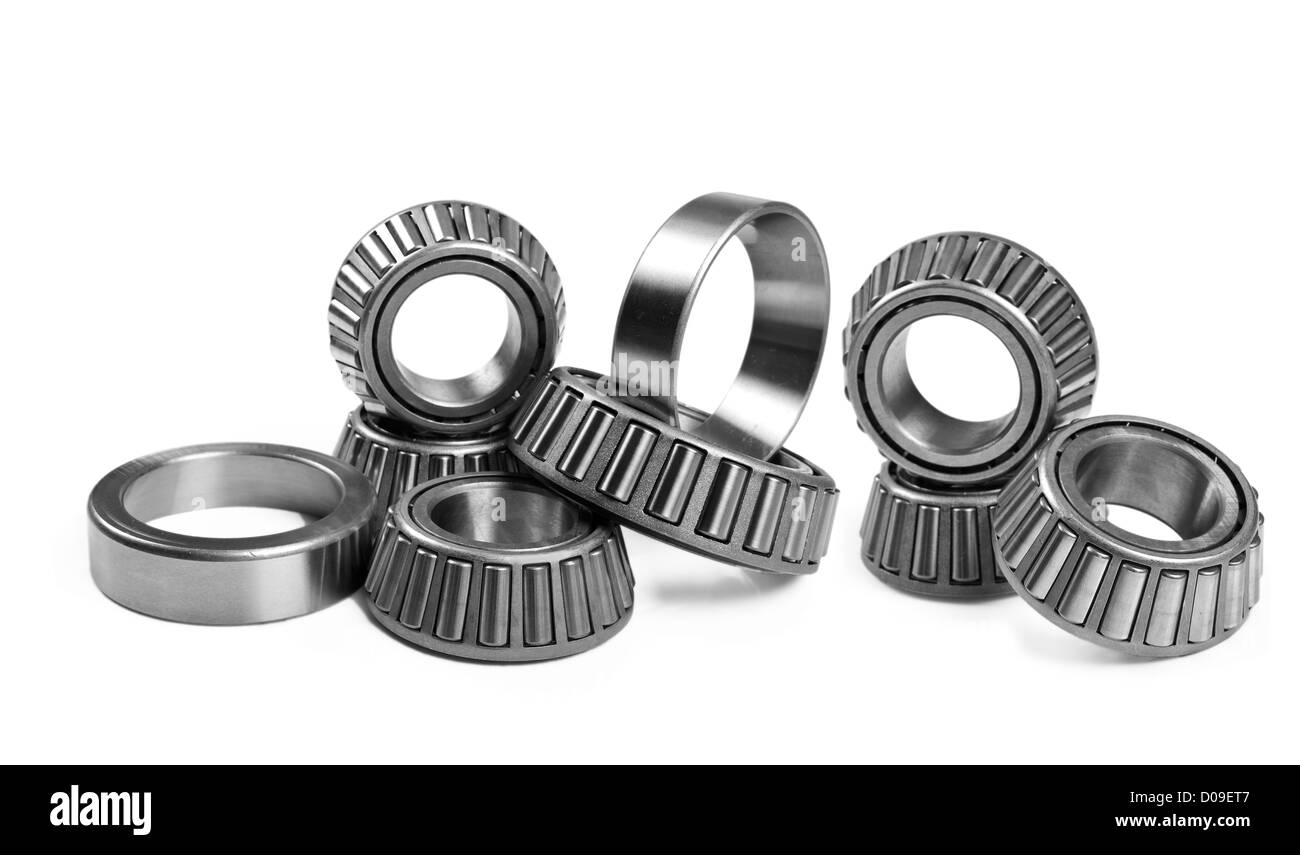 Kugellager auf einer rein weißen Hintergrund mit Platz für text Stockfoto