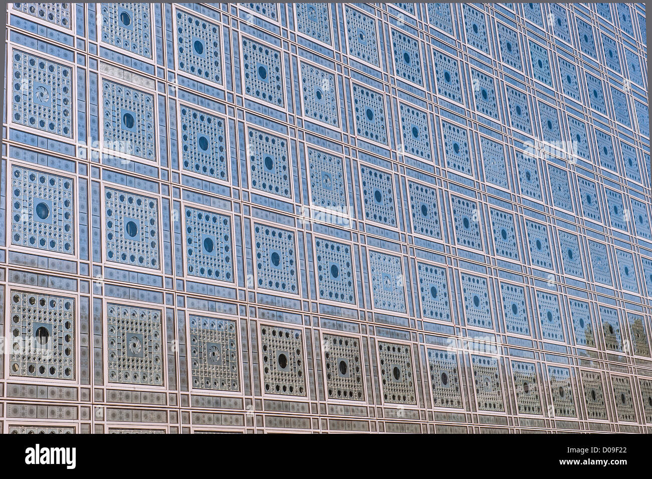 Institut du Monde Arabe, Glasfassade, Paris, Frankreich Stockfoto