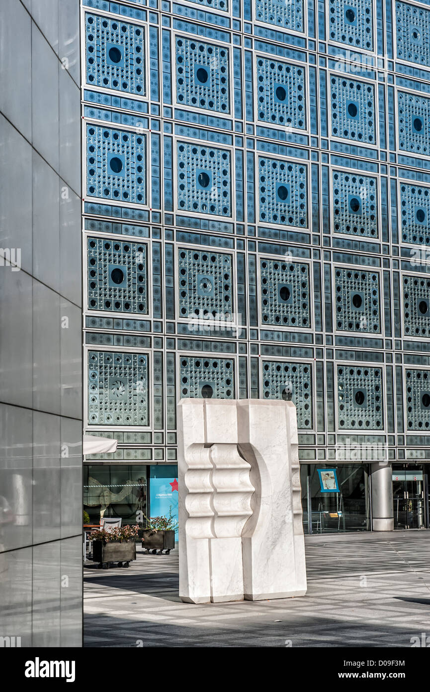 Institut du Monde Arabe, Glasfassade, Paris, Frankreich Stockfoto