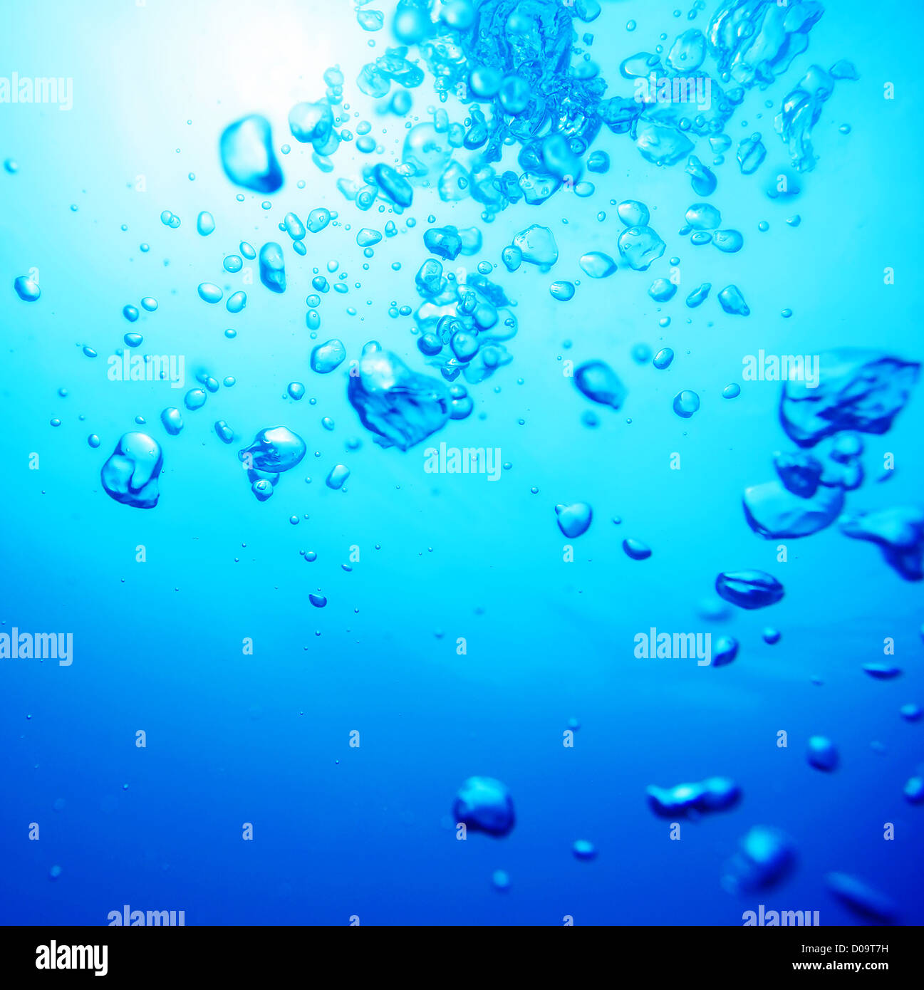Luftblasen im Süßwasser schön für Hintergründe Stockfoto