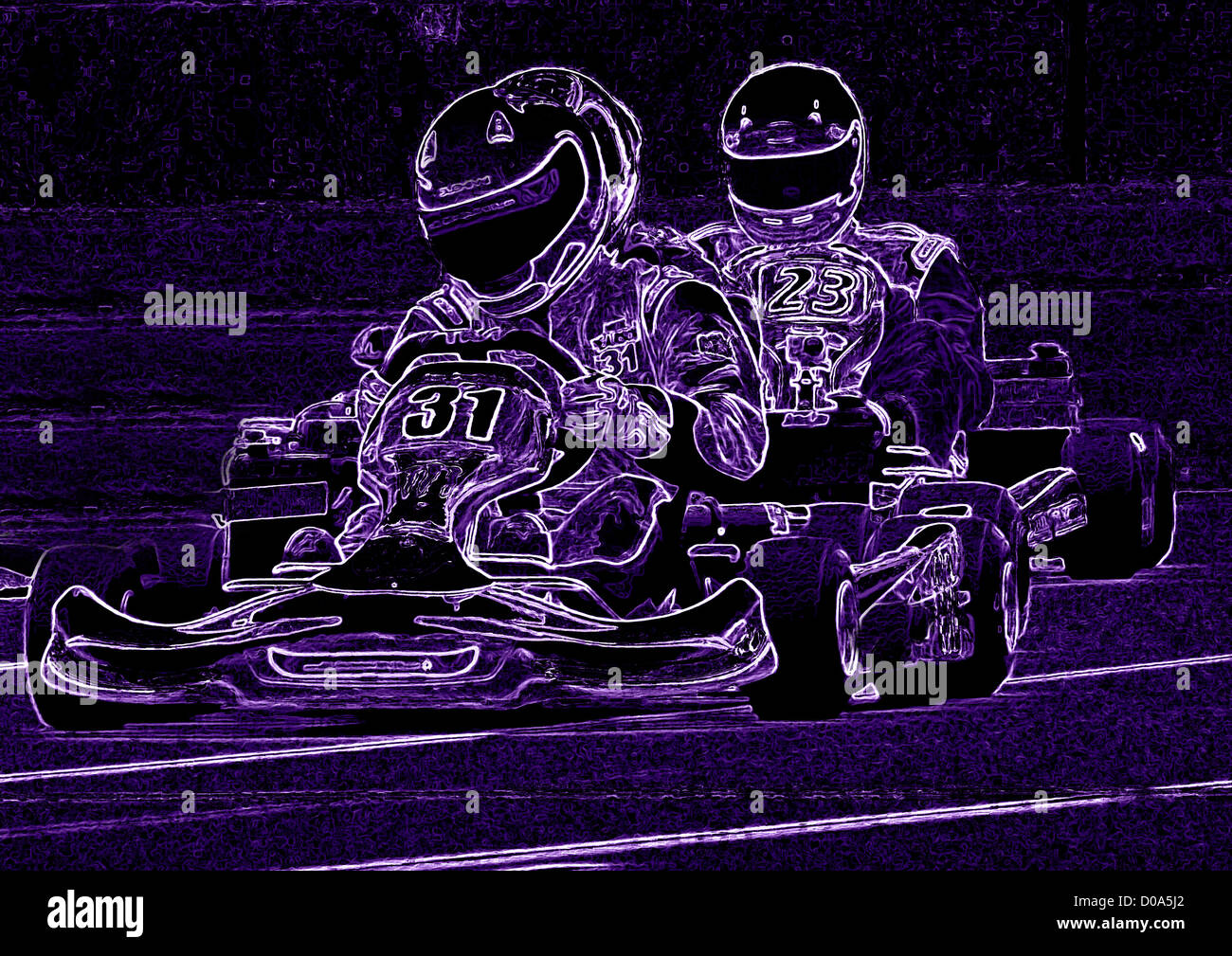 Kart-Rennen Stockfoto