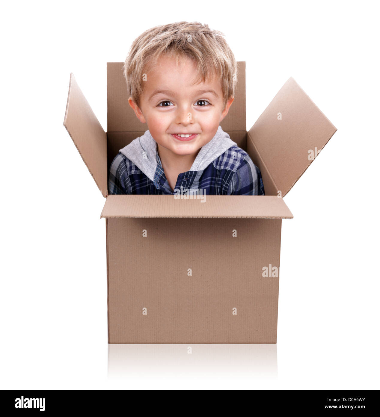 Überraschung in der box Stockfoto