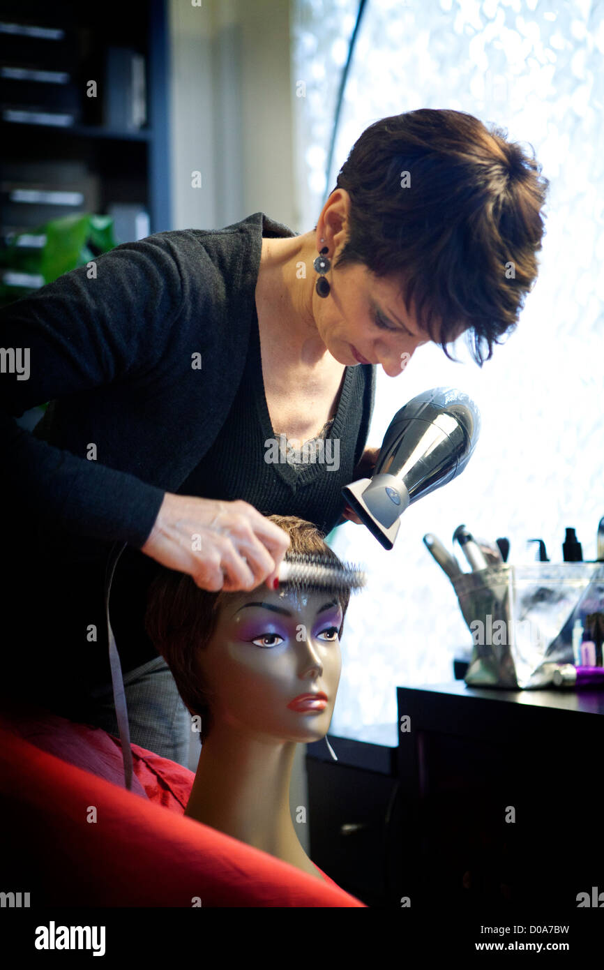 PSYCHOLOGE PERÜCKENMACHERS Stockfoto