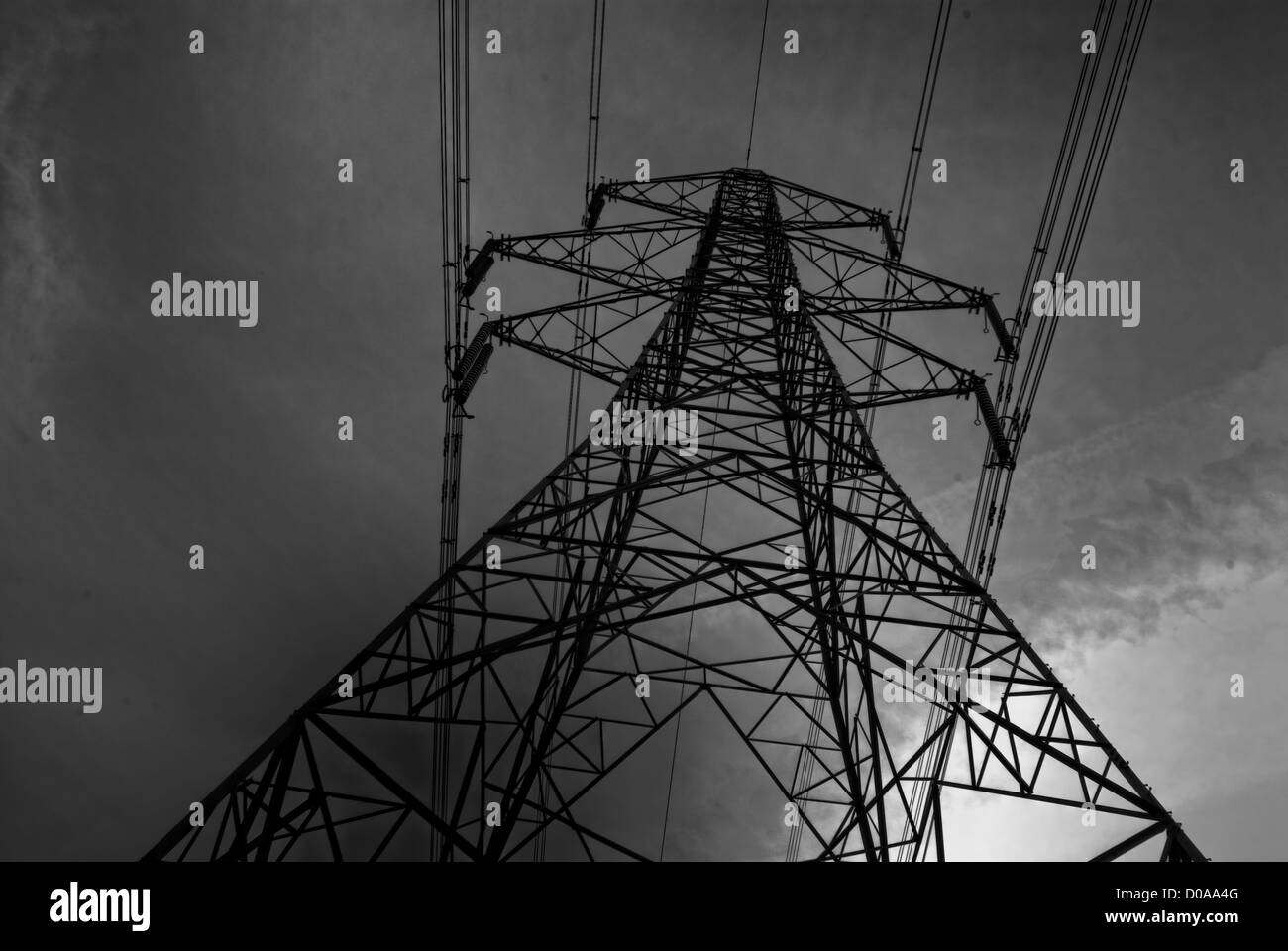 Elektrische Fernmeldeturm, Pylon Stockfoto