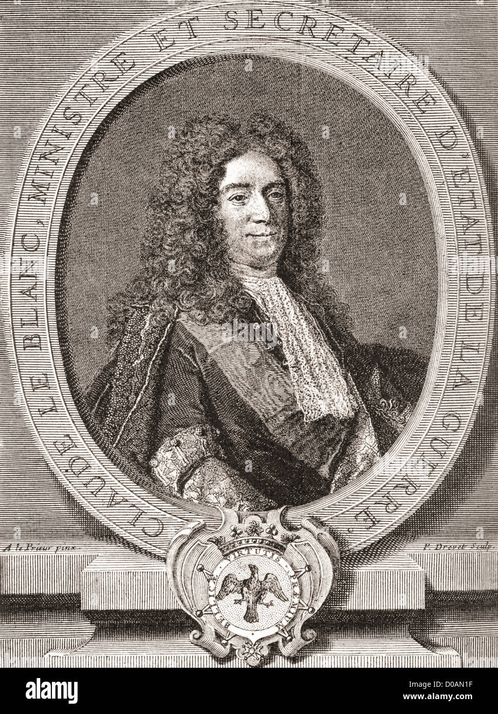 Claude Le Blanc, 1669 –1728. Französische Königliche Beamte des Ancien régime und zweimal Staatssekretär für Krieg. Stockfoto