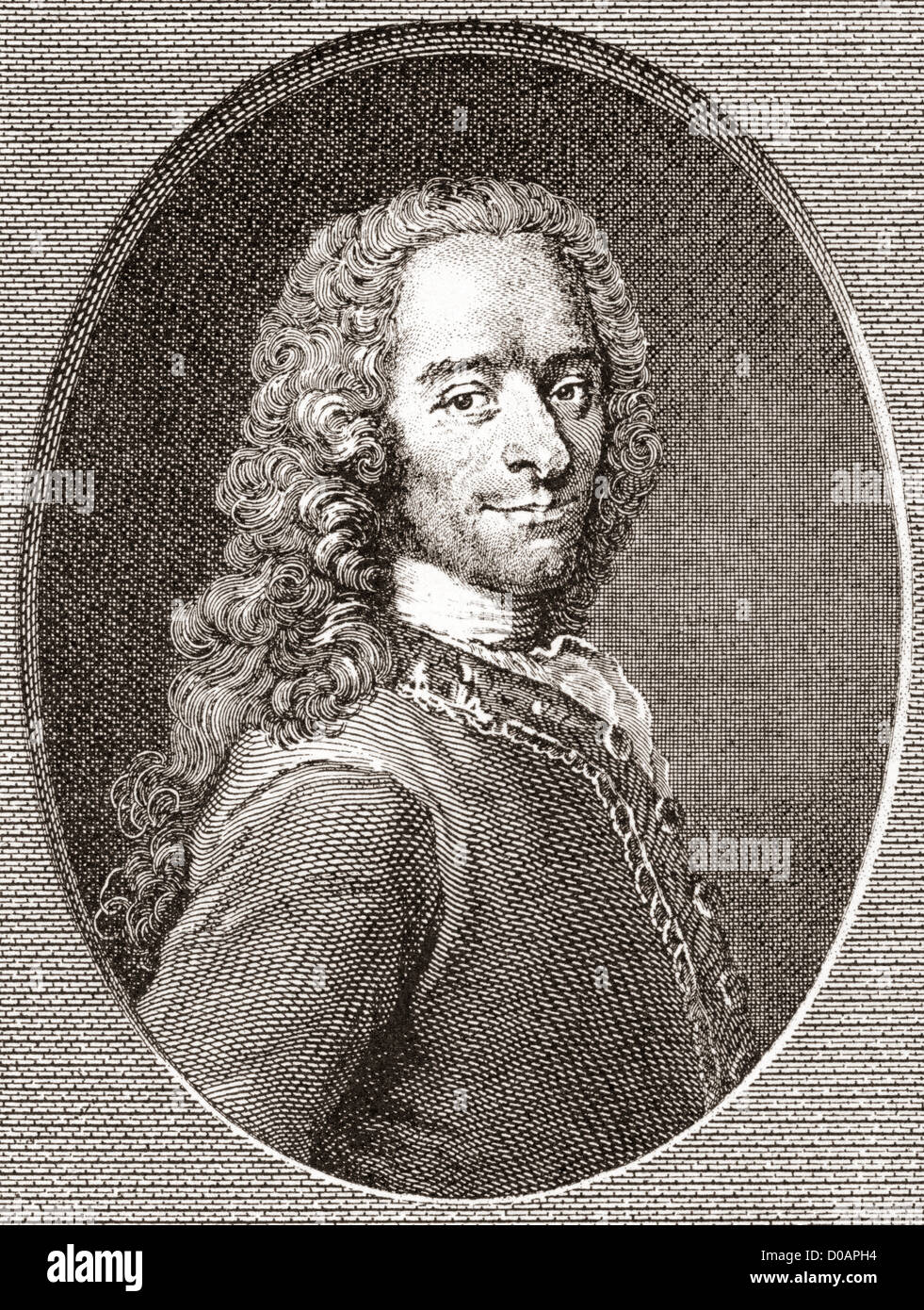 François-Marie Arouet, 1694-1778, bekannt durch seine Nom De Plume Voltaire. Französischer Schriftsteller, Historiker und Philosoph Erleuchtung. Stockfoto
