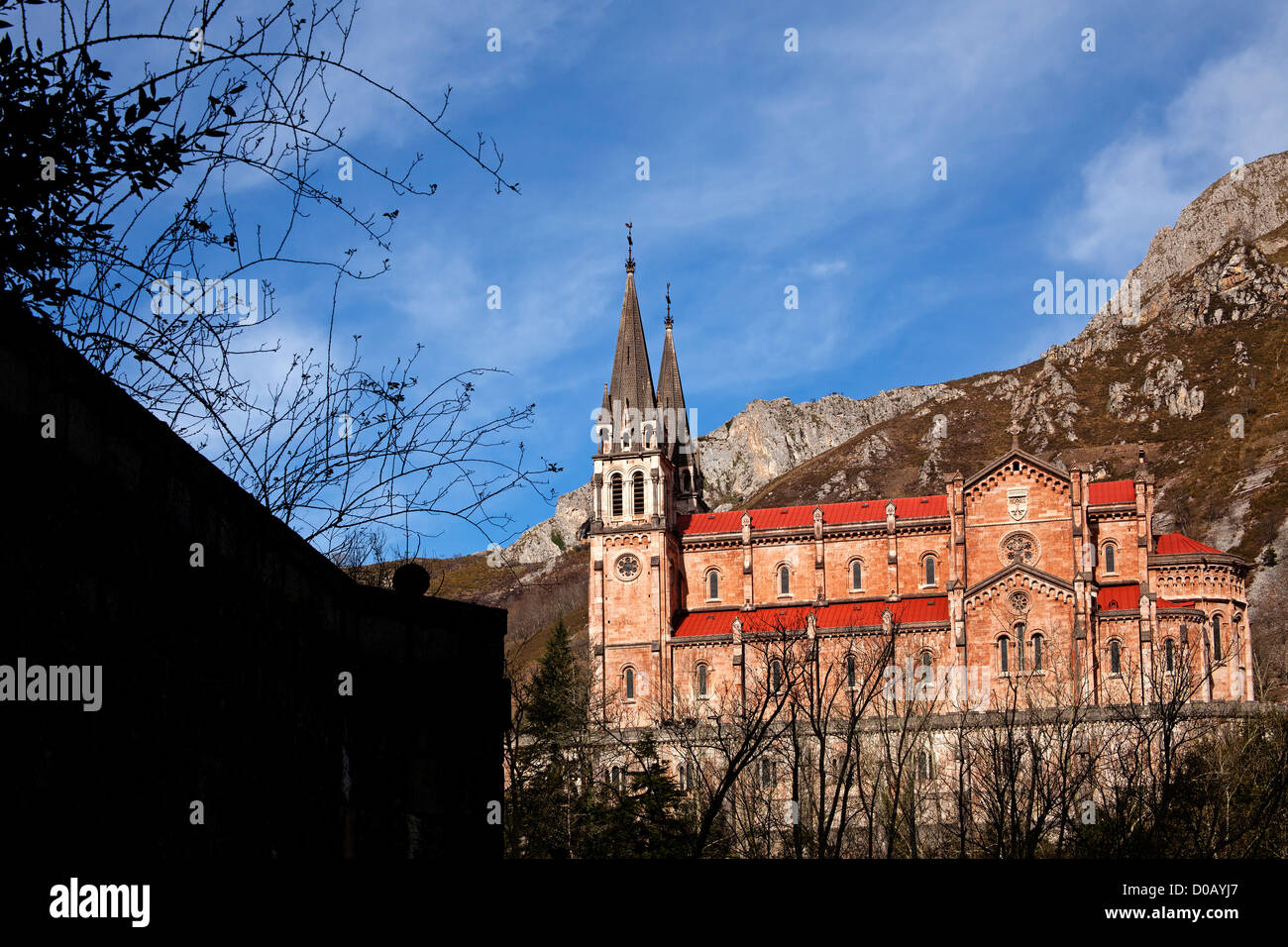 Heilige Kathedrale von San Salvador Santuario de Covadonga-Asturien-Spanien Stockfoto