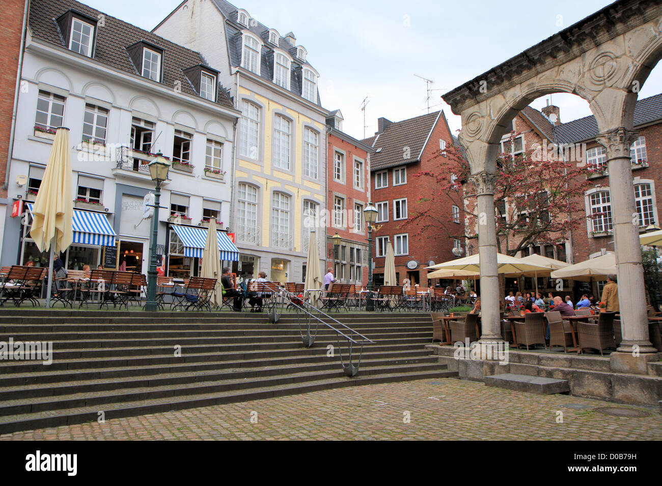 Typische Platz in Aachen, Deutschland, Europa Stockfoto